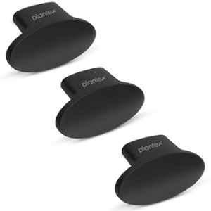 Plantex Knobs for Drawer/Small Drawer Knobs/Knobs for Cabinets/Pull-Push Knobs for Kitchen/Bedroom Drawer (Pack of 3) Oval, Black