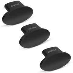 Plantex Knobs for Drawer/Small Drawer Knobs/Knobs for Cabinets/Pull-Push Knobs for Kitchen/Bedroom Drawer (Pack of 3) Oval, Black
