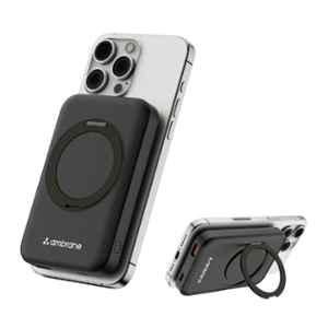 Ambrane Aerosync Mount 10000mAh Black Magsafe Wireless Power Bank with Mobile Stand