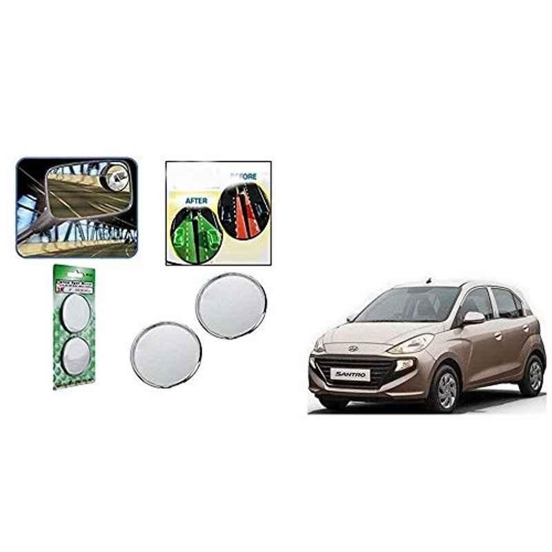Kozdiko 2 Pcs 3R Round Convex Blind Spot Mirror Set for Hyundai Santro 2018