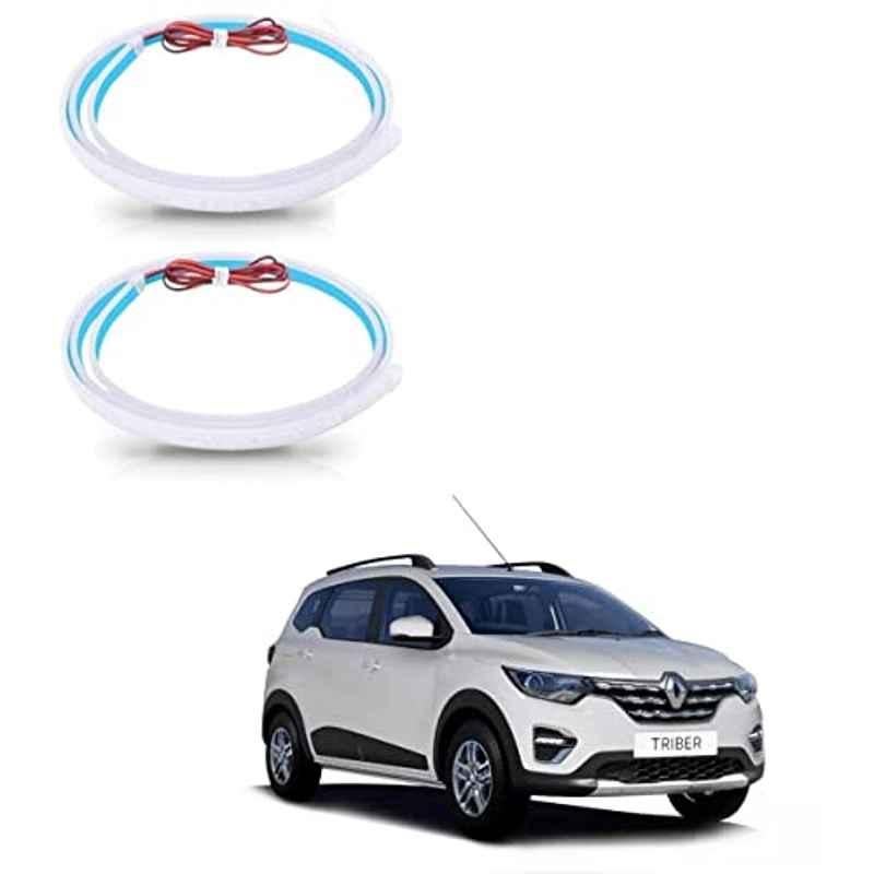 Kozdiko 2 Pcs Red & Ice Blue 144 LED Strobe Flashing Car Door Warning Light Set for Renault Triber