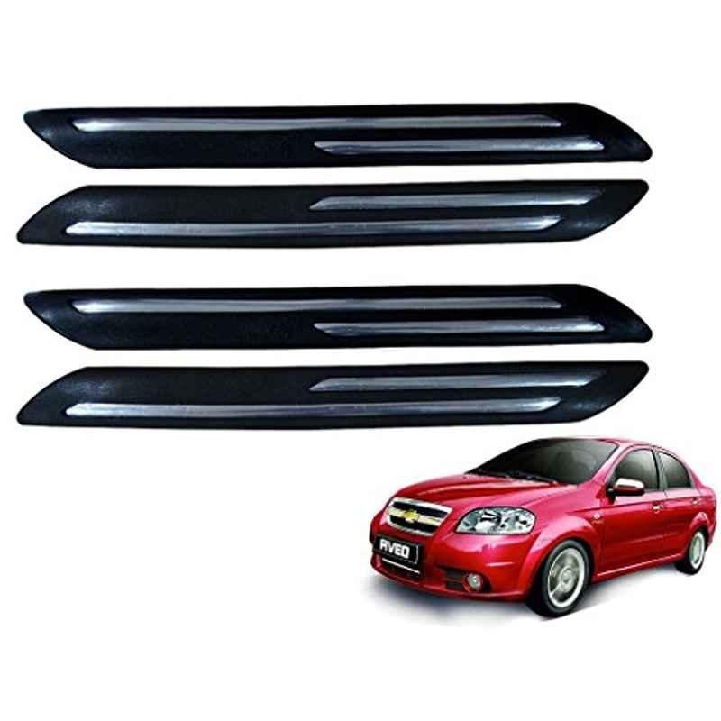 Kozdiko 4 Pcs Double Chrome Bumper Protector Set for Chevrolet Aveo