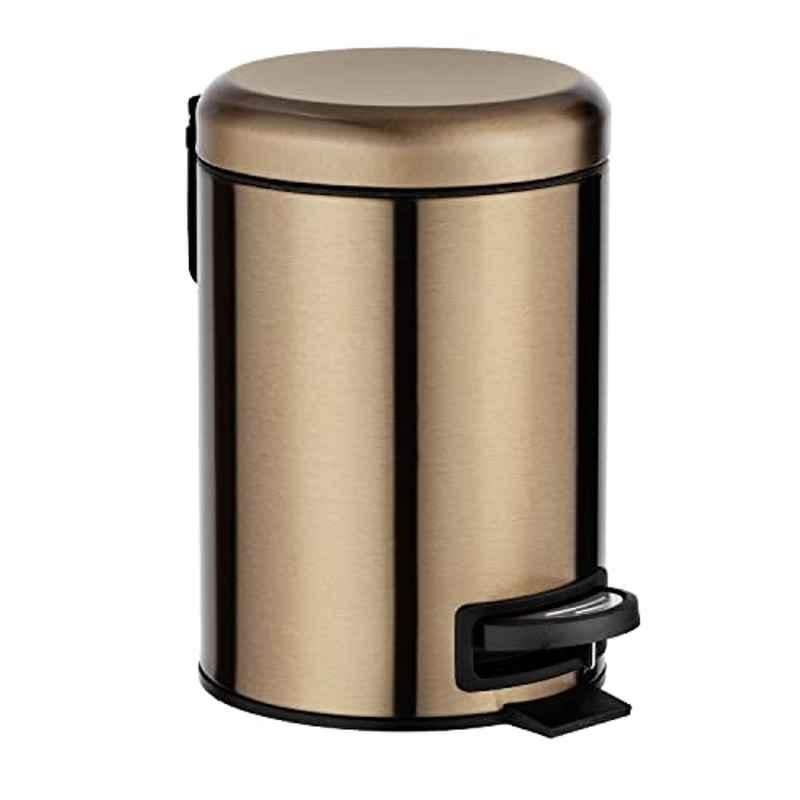 Wenko 3L Stainless Steel Copper Trash Can with Lid