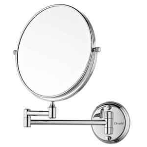 Drizzle Stainless Steel Silver Shaving & Makeup Mirror with One Side Normal & One Side 5x Magnifying Glass, ASHAVEMIRROR
