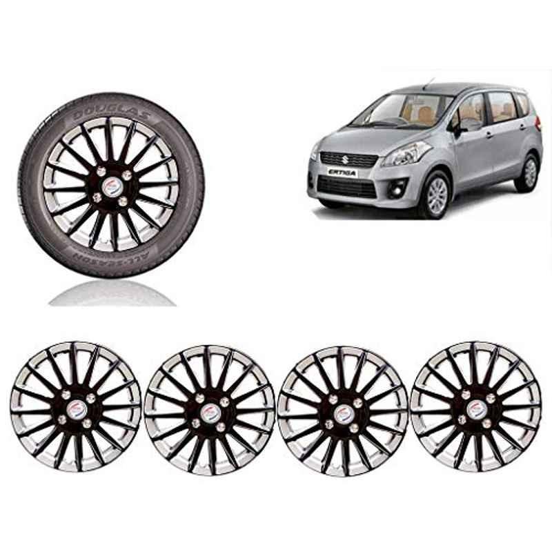 Auto Pearl 4 Pcs 15 inch ABS Black Car Wheel Cover Set for Maruti Suzuki Ertiga Type1