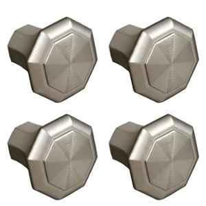 Plantex Knobs for Drawer/Octagon Shape Drawer Knobs/Knobs for Cabinets/Pull-Push Knobs for Kitchen/Bedroom Drawer (Pack of 4) DTK-302, Satin