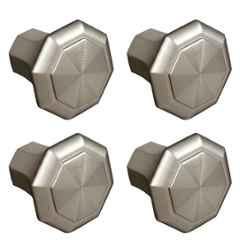 Plantex Knobs for Drawer/Octagon Shape Drawer Knobs/Knobs for Cabinets/Pull-Push Knobs for Kitchen/Bedroom Drawer (Pack of 4) DTK-302, Satin