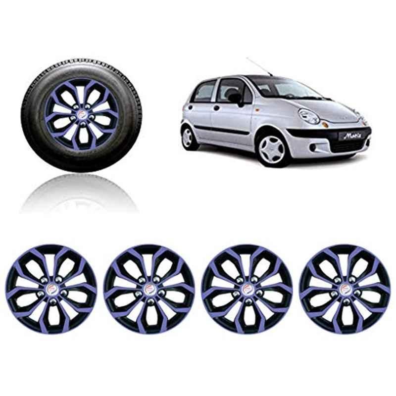 Auto Pearl 4 Pcs 13 inch ABS Violet & Black Car Wheel Cover Set for Daewoo Matiz