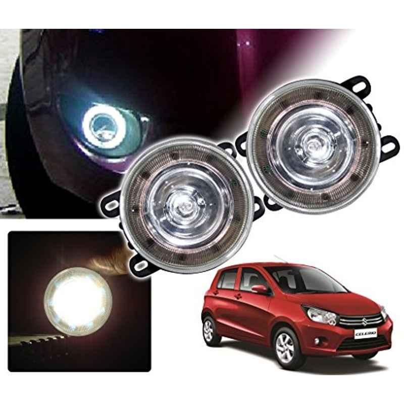 Kozdiko 2 Pcs 9 LED DRL Car High Power Fog Light for Maruti Suzuki Celerio