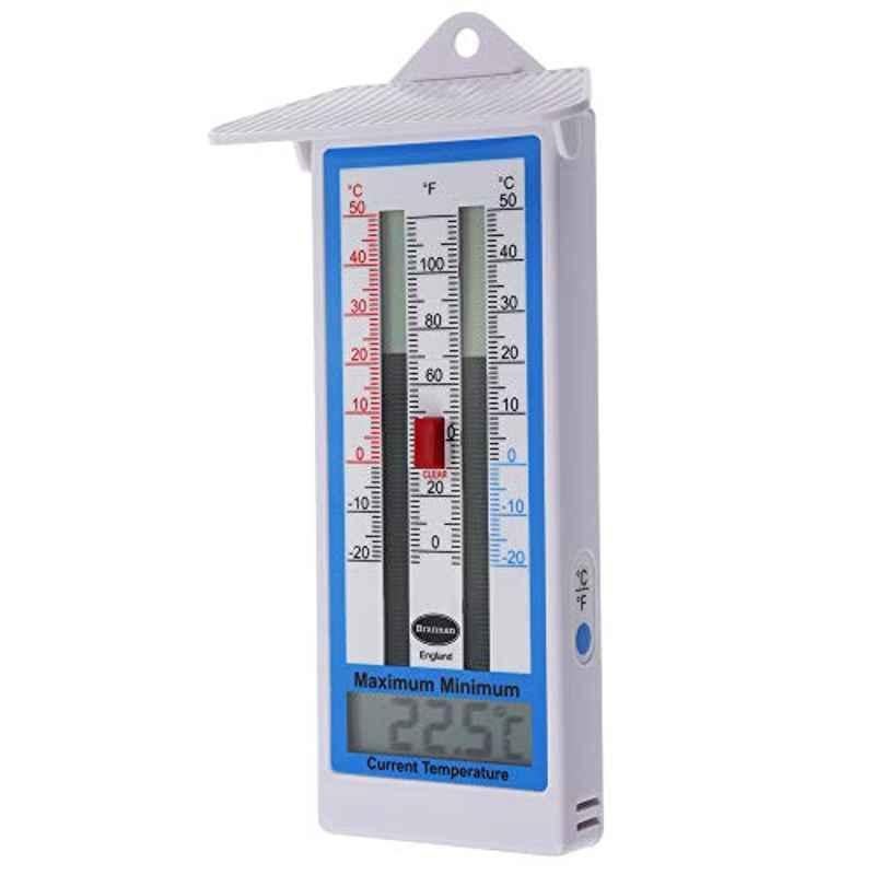 Brannan Digital Max Min Greenhouse Thermom-Monitor Max And Min Temperatures In The Greenhouse Garden Or Home For Indoor Or Outdoor Use Easily Wall Mounted