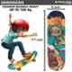 Strauss 17x5 inch Polypropylene & Wood Multicolor Kids Skateboard, ST-2235
