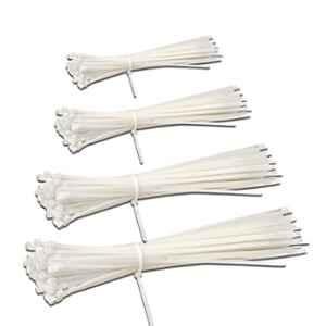 Elegant Casa 300x4.8mm White Nylon Teeth Grip Self Locking Cable Ties (Pack of 400)