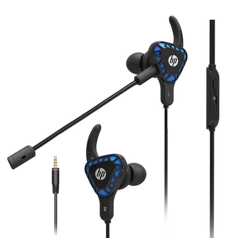 HP H150 Black In Ear Wired Gaming Earphone with Detachable Dual Microphone for Mobile Gaming, Nintendo Switch, Xbox One & PS4 Pro