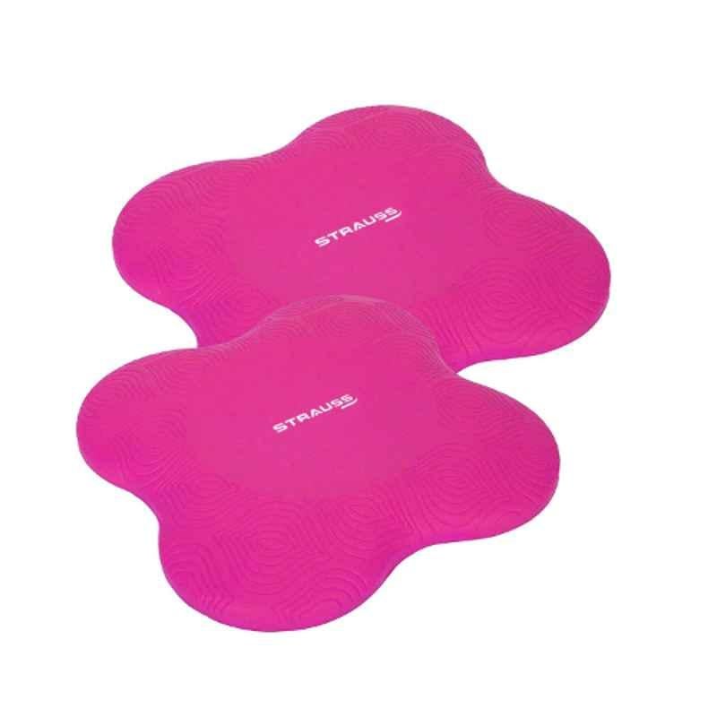 Strauss 24x10 inch PVC Foam Pink Yoga Knee Pad Cushion, ST-2859