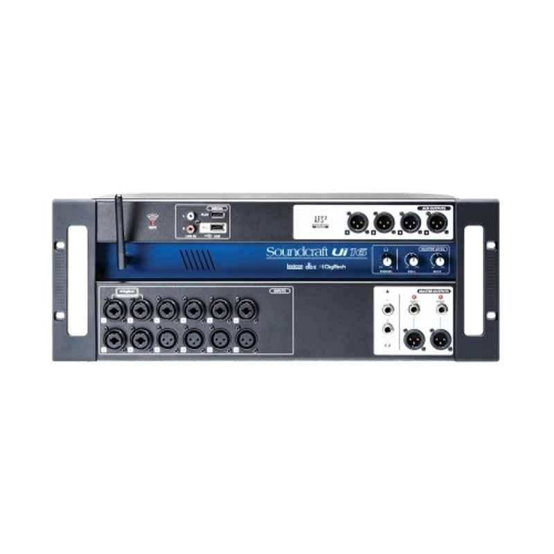 Soundcraft Ui16 2.4GHz Black Digital Audio Mixer with 16 Channels, Remote Control & Wi-Fi Connectivity