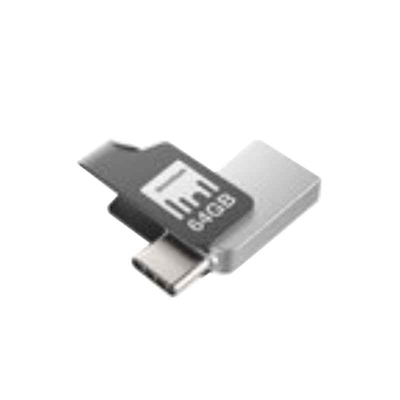 Strontium Nitro Plus 64GB USB 3.1 OTG Type C Black & Silver Flash Drive
