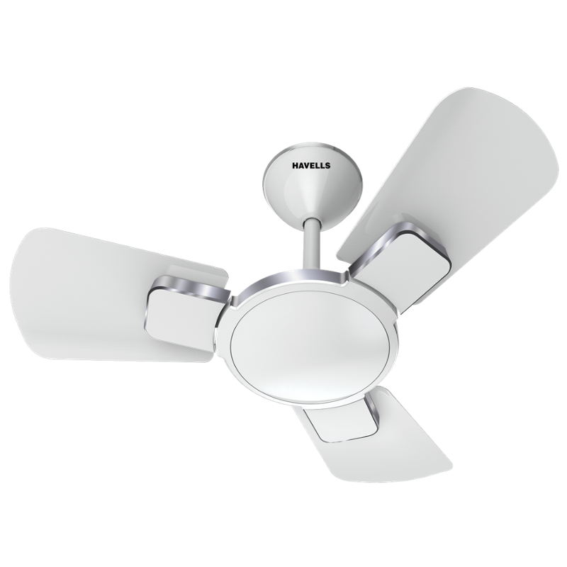 Havells Enticer 65W Pearl White Chrome Decorative Ceiling Fan, FHCENSTPWH24, Sweep: 600 mm