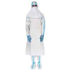 Bonjourretail Medium Disposable Full Body Protective Coverall Gown Suit without Tape & with Foot Cover, BT1001-M