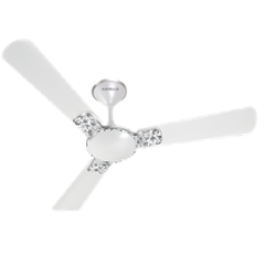 Havells Enticer Art 70W Pearl White Chrome Decorative Ceiling Fan, FHCEASTPWH36, Sweep: 900 mm