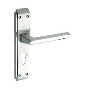 Godrej NEH 07 240mm 2C Satin Steel Door Handle with Lock Set, 6754
