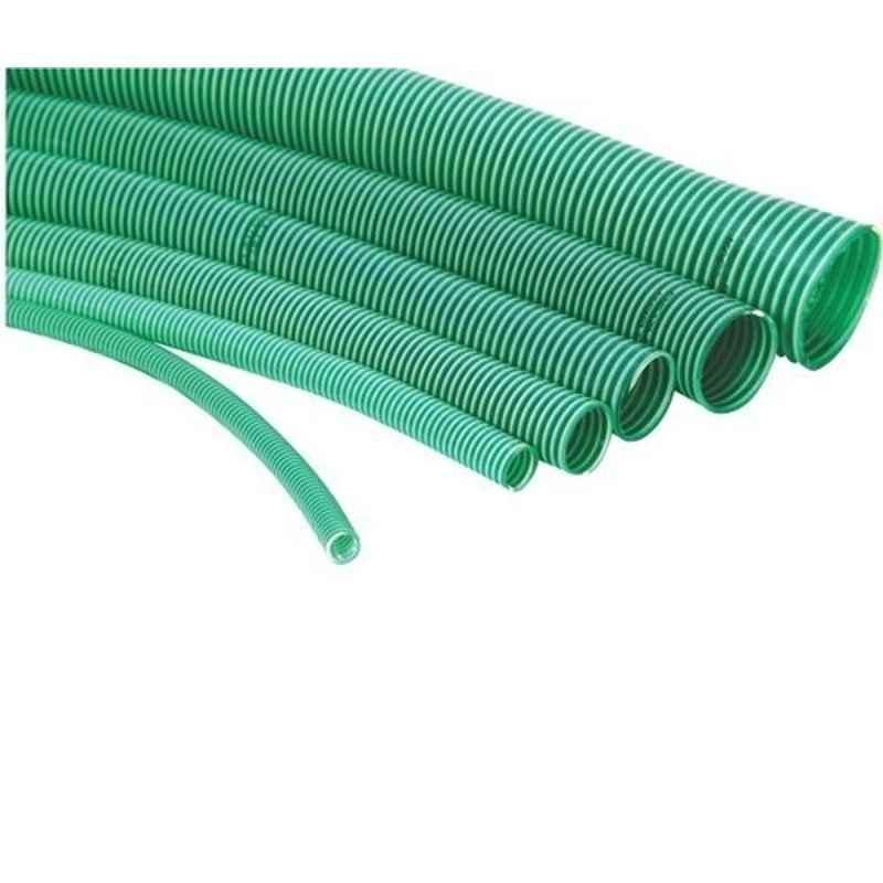 Finzhose 80mm PVC Green Suction Hose Pipe Roll, Length: 15 m