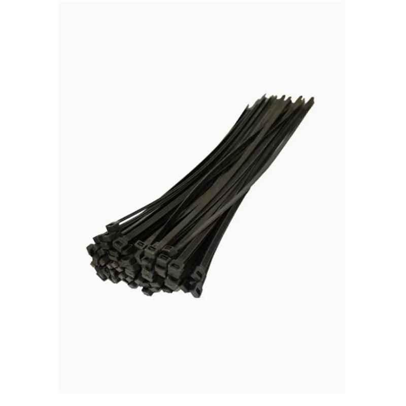 2.5x100mm Nylon Black Self-Locking Zip Cable Ties (Pack of 100)