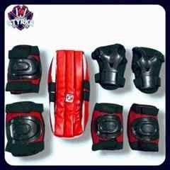STYRKR Red skating Guard Kit for Kids ,Boys ,Girls (Small) Cycling Knee Guard Cycling KitKIT-1276