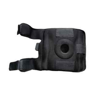 Kudize 2 Pcs Fabric Open Patella Hinged Black Knee Brace Set for Men & Women, Size: XL