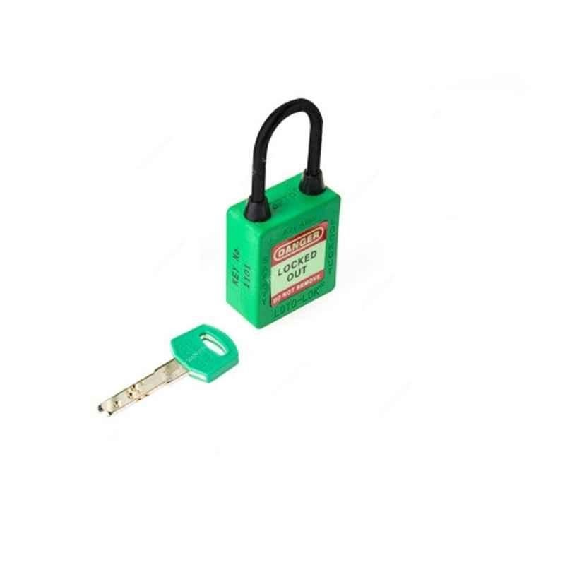 Loto-Lok 40x5mm Nylon Green Three Point Traceability Lockout Padlock, 3PTPGKAN40