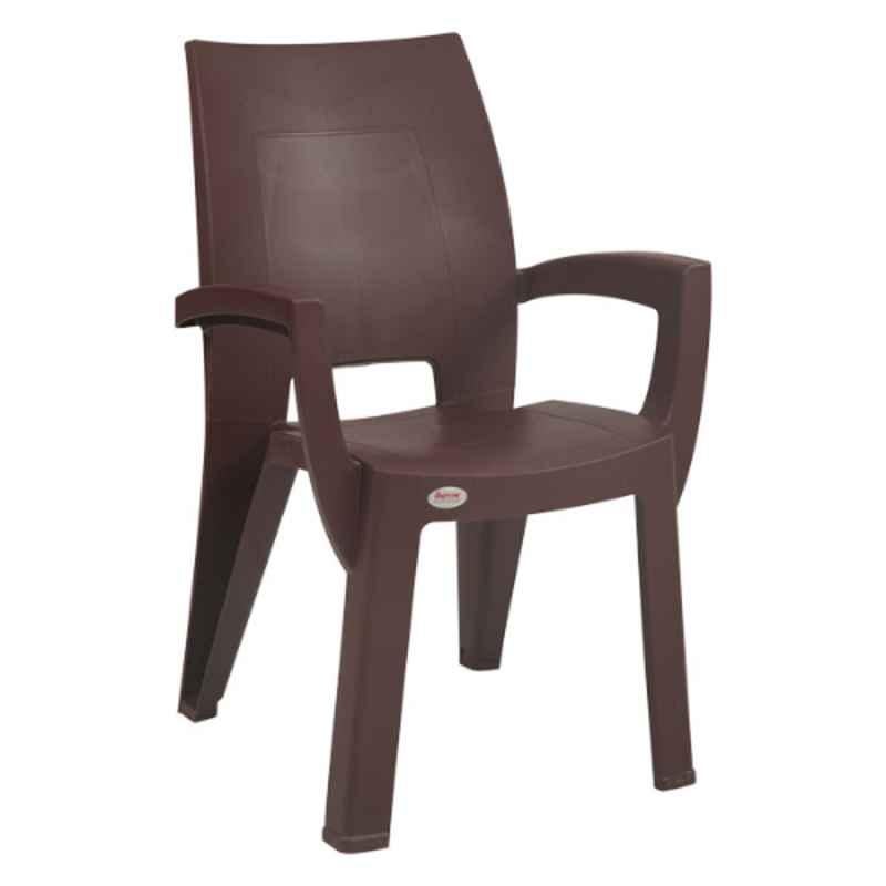 Supreme Villa 120kg Plastic Brown Premium Contemporary Chair with Arm