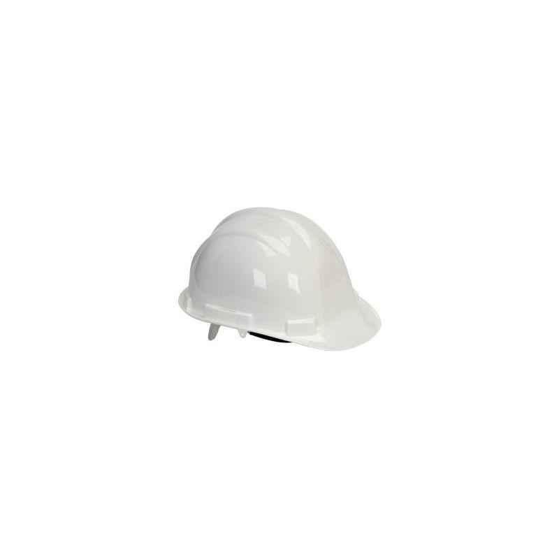 Heapro White Ratchet Type Safety Helmet, HR-001 (Pack of 10)