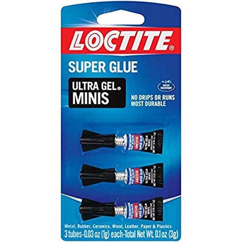 Loctite Ultra Gel Minis 3oz Clear Super Glue Squeeze Tubes, 1906107-6 (Pack of 3)