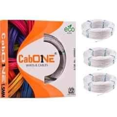 CabONE 1.5 Sqmm White FR PVC Insulated Copper Cable, Length: 90 m (Pack of 3)