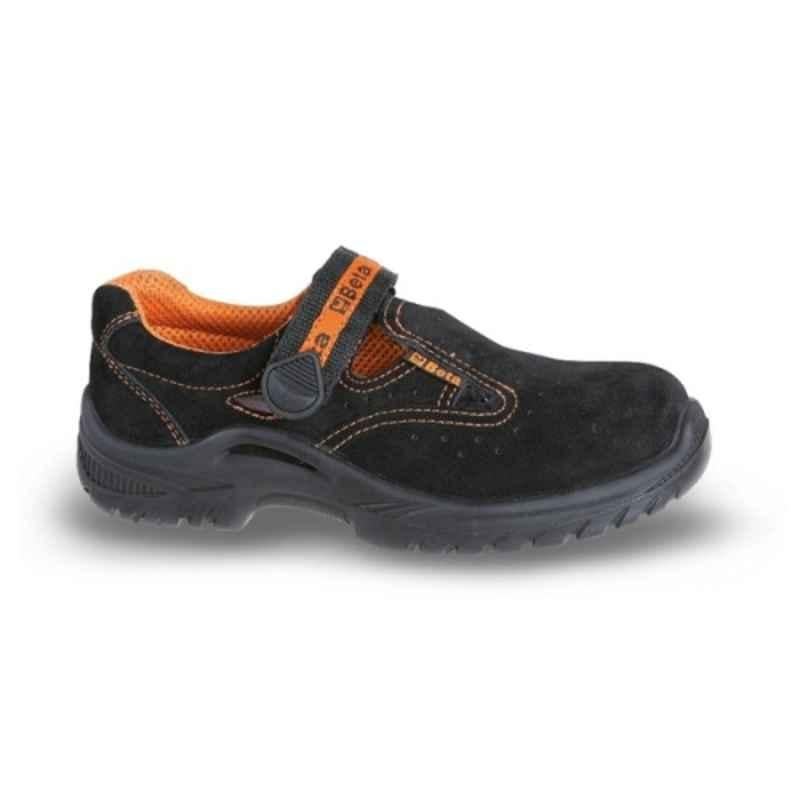 Beta Basic Plus 7216BKK Suede Leather Composite Toe Black Safety Shoes, 072160337, Size: 4.5