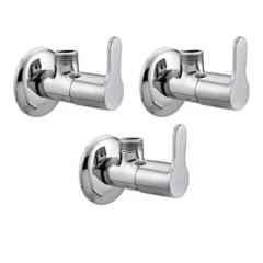 Fastgear Marc Stainless Steel Silver Chrome Finish Angle Valve, FG1032 (Pack of 3)