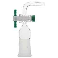 ABGIL B-50 Borosilicate 3.3 Flow Control Glass Adapter with 90 deg Bent Stopcock, ABG497