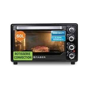 Faber FOTG 60 Litre 2200W Black Oven Toaster Griller with 2 Years Warranty