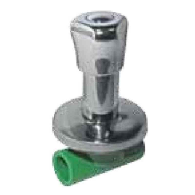 Hepworth 32mm x 1 inch PP-R Green Special Long Chromium Valve, 4302803240621 (Pack of 40)