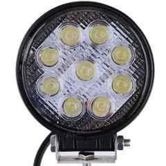 AllExtreme EX9RWY1 9 LED 4 inch 27W Round Yellow Waterproof Fog Light with Mounting Bracket