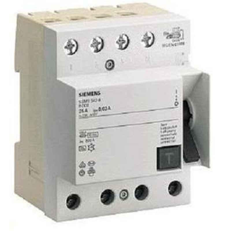 Siemens 5SU14441RC63 63 A Four Pole Residual Current Circuit Breaker