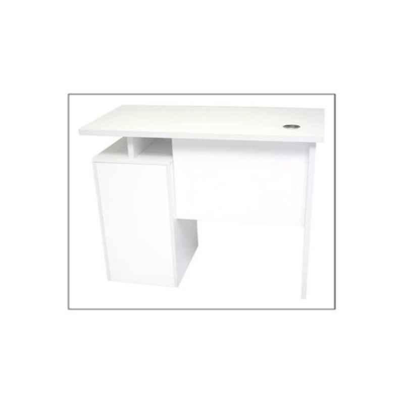 Karnak KDFT866 100x50x75cm Wooden White Executive Office Desk Table with Drawer