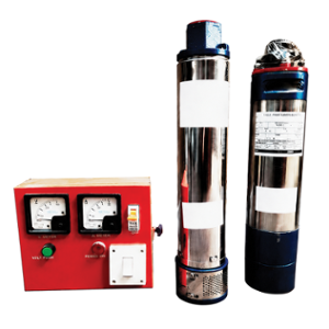 Rajco V-4 1.5HP 1.1kW 12 Stage Copper Single Phase Oil Filled Submersible Pumps with Control Pannel