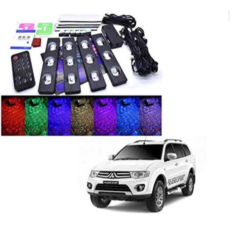 Kozdiko 4 Pcs Plastic LED Car Starlights Kit with 7 Different Colors for Mitsubishi Pajero Sport