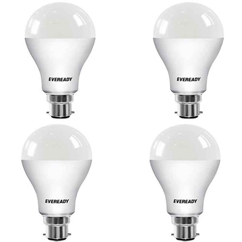 Eveready 12W 1200lm B22D Cool Day White Round LED Bulb (Pack of 4)