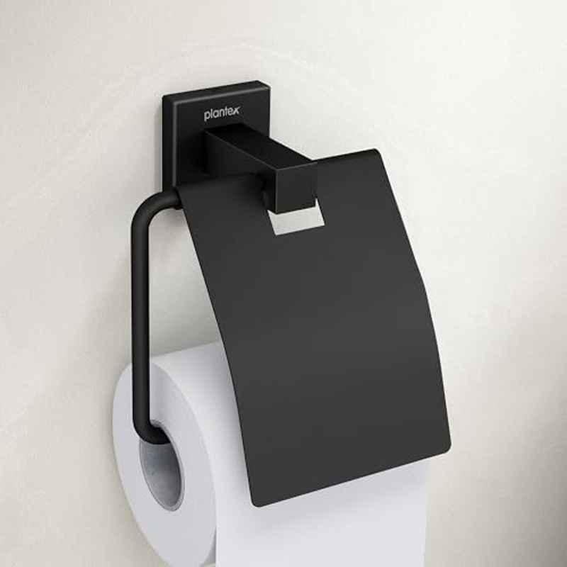 Plantex Stainless Steel Toilet Paper Holder/Roll Holder for Bathroom/Tissue Paper Holder/Bathroom Accessories, Aqua Black