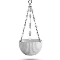 Gardens Need 4 Pcs 16x16x18cm 6inch 100% Virgin Plastic White Euro Basket