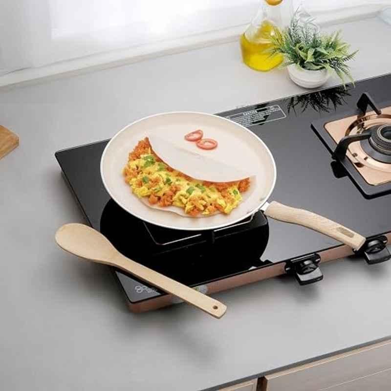 Cookaid Neo Glide 25cm Aluminium Metallic Cherry Non Stick PTFE Coated Dosa Tawa, CKD-NS-DT25-08