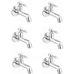 IRIS Croma Brass Chrome Finish Long Body Bib Tap (Pack of 6)