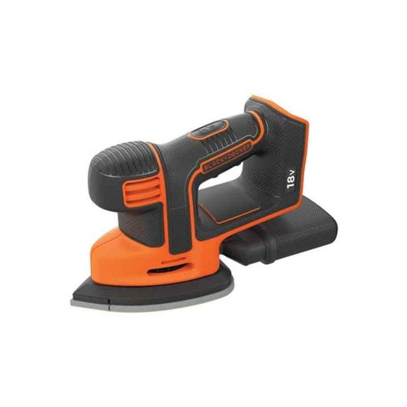 Black & Decker 18V Orange & Black Cordless Mouse Detail Sander, BDCDS18N-XJ