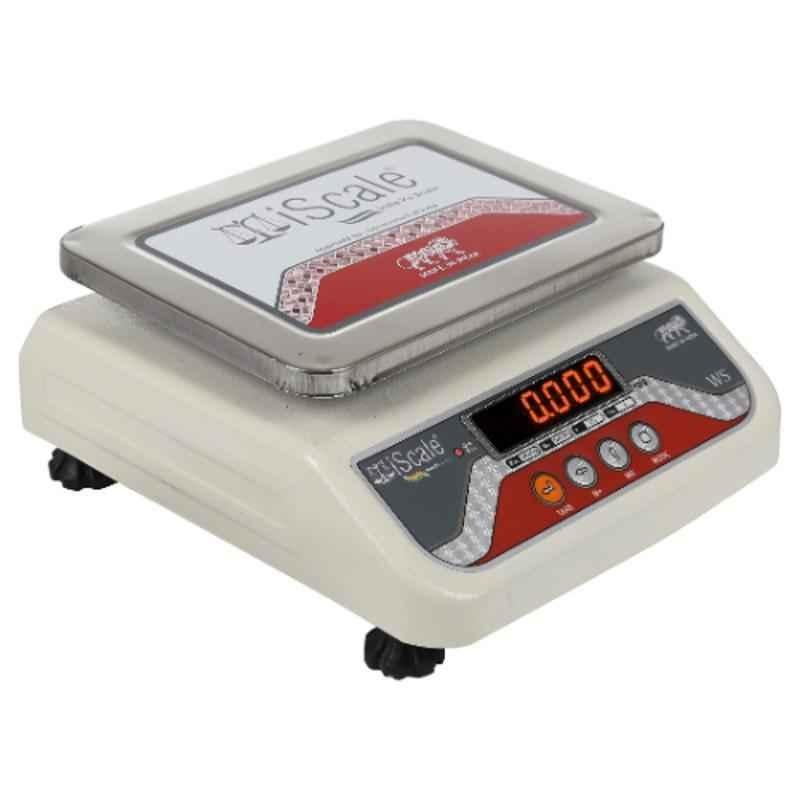 iScale i-03 30kg and 1g Accuracy Stainless Steel Digital Table Top Weighing Scale with Front and Back Red Colour Double Display